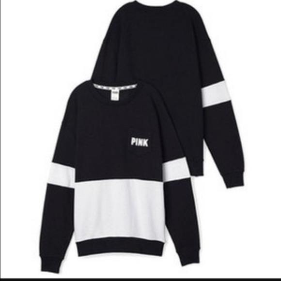 VS PINK Black Oversized Sweatshirt