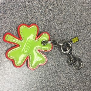 Cute coach clover keychain :)