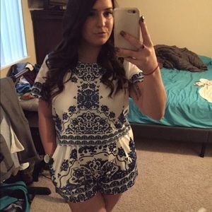 2 piece crop and shorts outfit