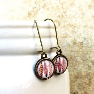 Indie feather earrings
