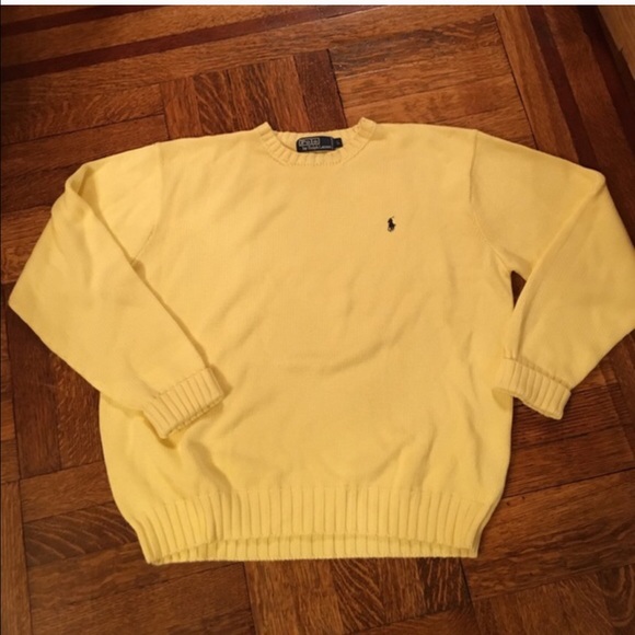 Polo yellow sweater. Mens Large. Great condition.