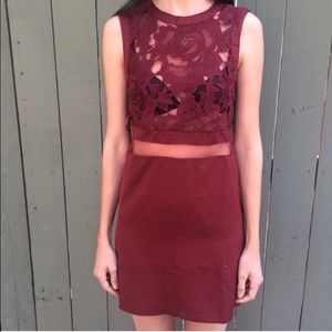 NWT Missguided Sleevless Burgundy Dress