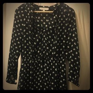 LOFT floral long sleeve polyester dress.