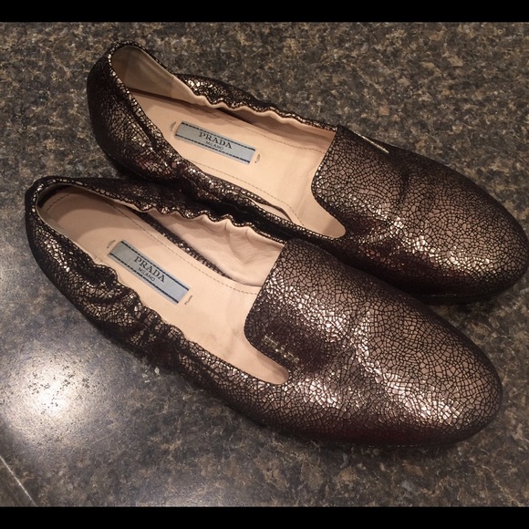 PRADA  flats shoes size 38 /8