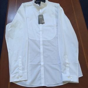 Men's white tuxedo shirt