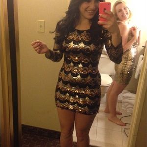 A'gaci sequin tri color dress