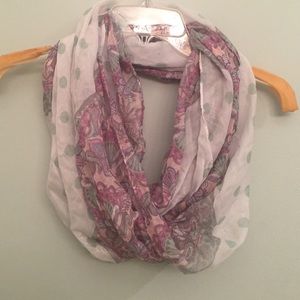 Gorgeous mint green and lavender infinity scarf