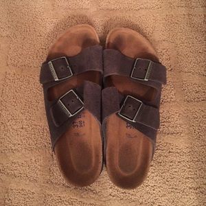 suede grey birkenstocks