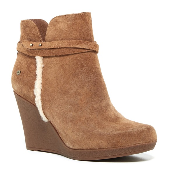 UGG Shoes - UGG Suede Wedge Ankle Boot