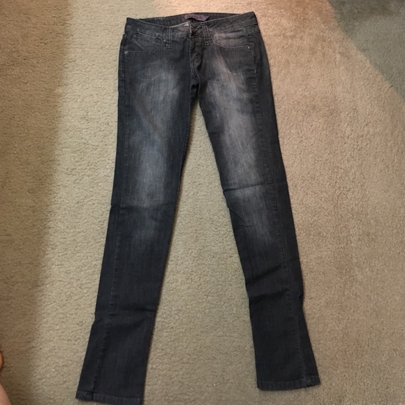 Frankie B. Black/grey denim skinny jeans