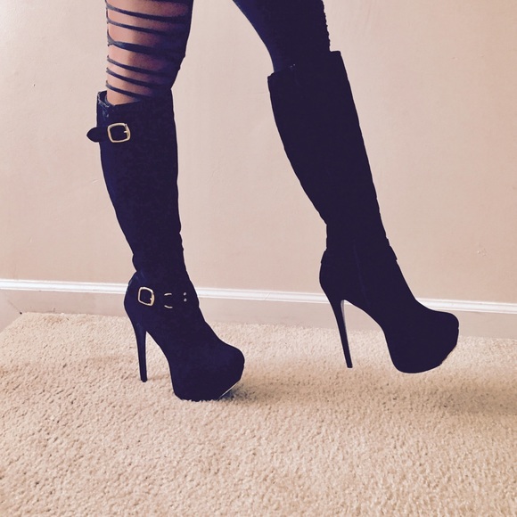 Black Suede Boots