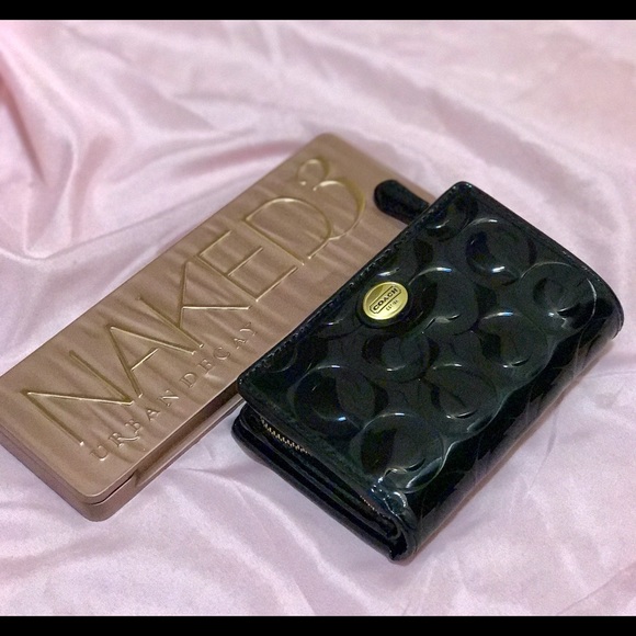 Coach Black Patent Leather Wallet