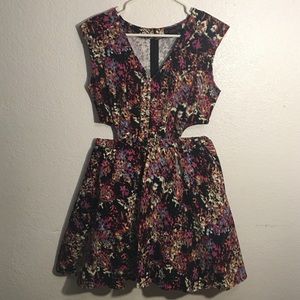 Material girl colorful cutout dress