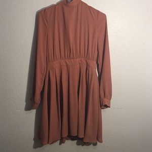 Charlotte Russe long sleeve peachy dress