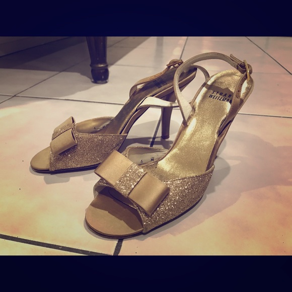 Stuart Weitzman Gold Slip-ons - Picture 1 of 3