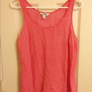 Old Navy Red Floral Tank Top