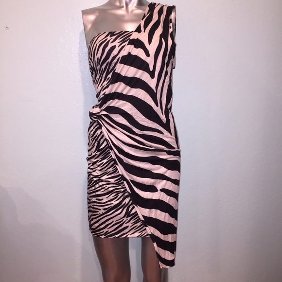 RACHEL Roy Cold shoulder animal print dress