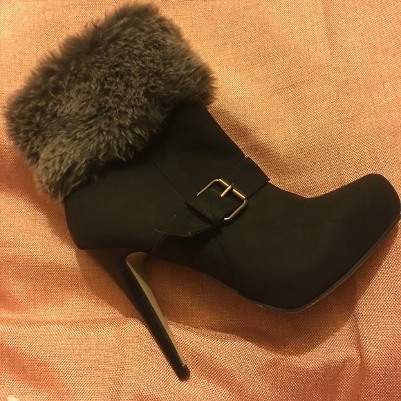 Just Fab, Fur high heel boot