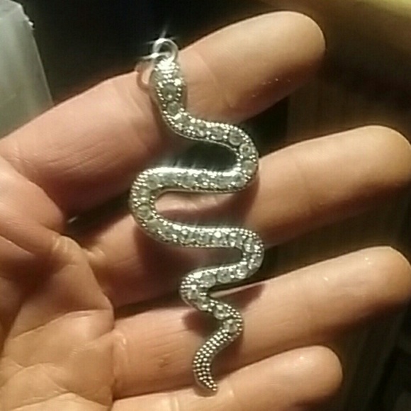 Snake necklace charm