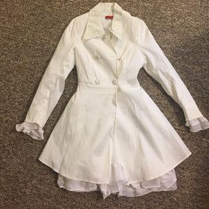 Beautiful White Ruffle Coat