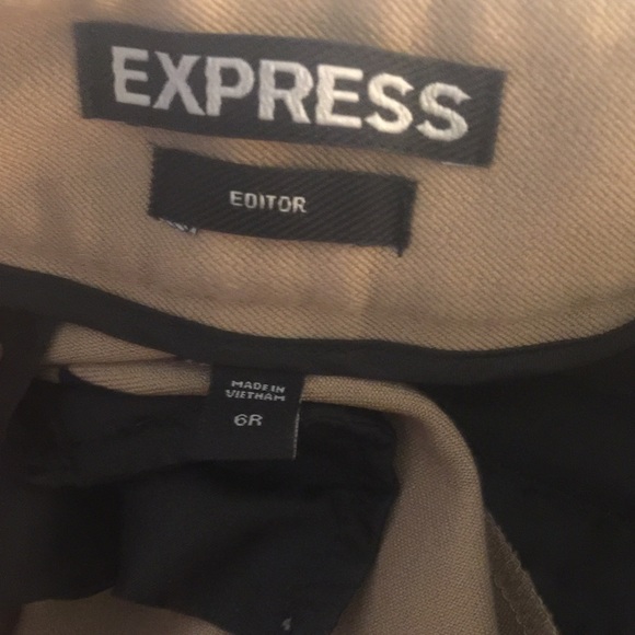 Express Size 6 Camel Editor Pants! - image 3