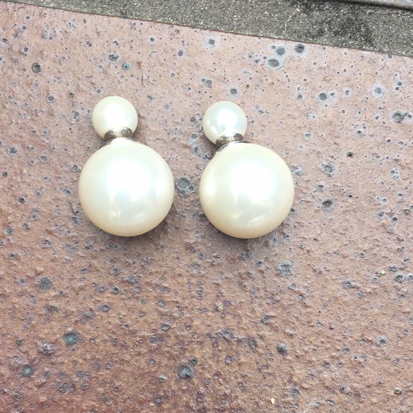 Pearl Earrings with a sterling silver back