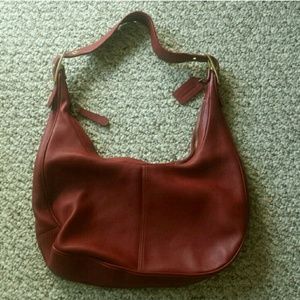 Coach red leather purse