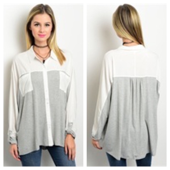 Two toned button down - Picture 2 of 2