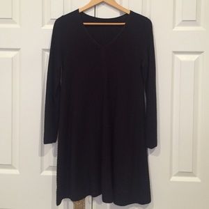 Eileen Fisher ribbed merino wool trapeze dress