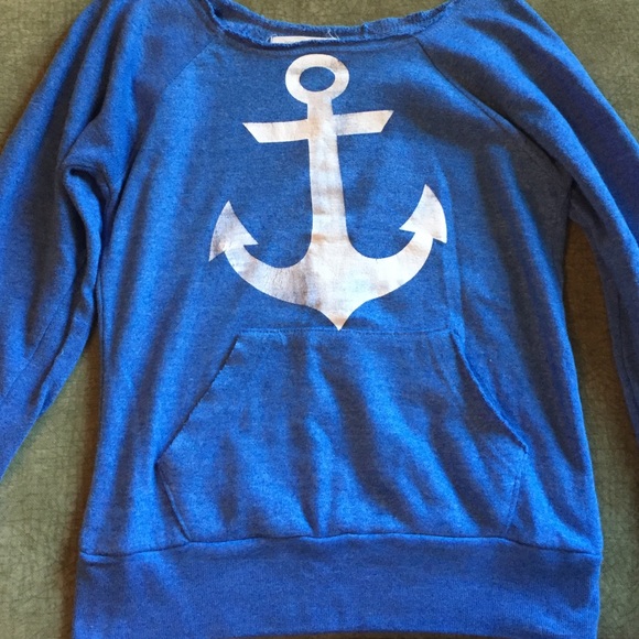 Ocean Drive: Blue Anchor Pullover - Picture 2 of 3