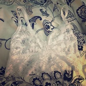 White lace bralette