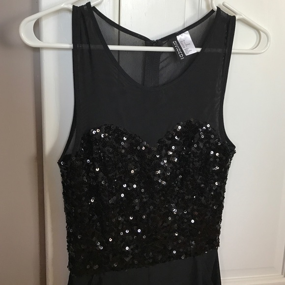 Cute Black Sequin Romper