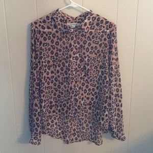 Forever 21: Cheetah High/low Blouse