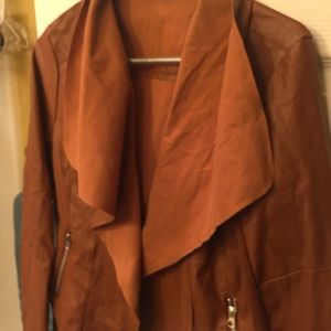 Man made leather jacket.