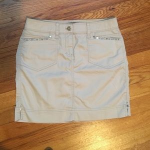 Beautiful WHBM khaki mini skirt
