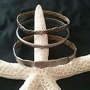 3 silver braclets from Mexico