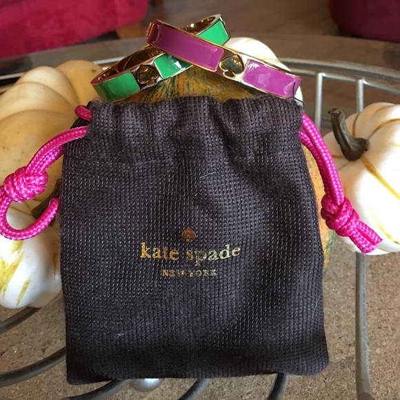 ♠️Kate Spade♠️ hinged enamel bangle bracelets (2)