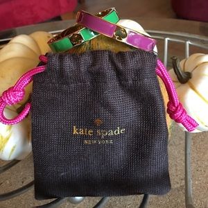 ♠️Kate Spade♠️ hinged enamel bangle bracelets (2)