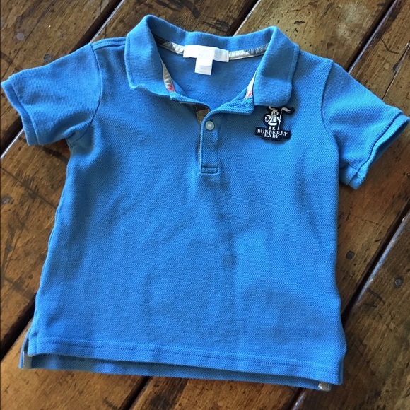 baby blue burberry polo