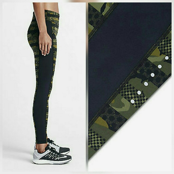 Nike Camo Legging Running Tights Pants Epic Lux - Picture 2 of 3
