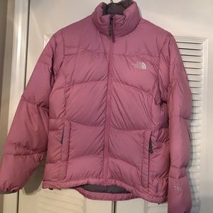 Pink quilted  NorthFace jacket