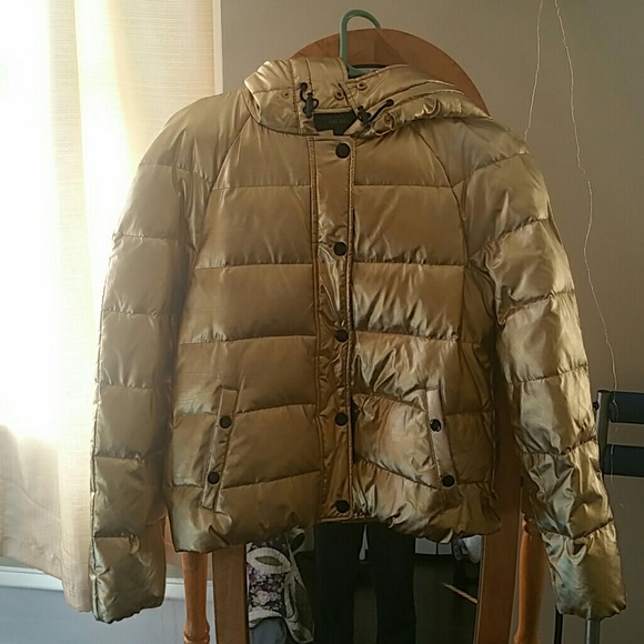 Victoria's Secret Gold Metallic Down Jacket