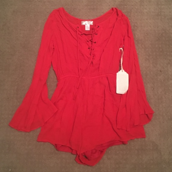 Band of Gypsies Lace Up Romper