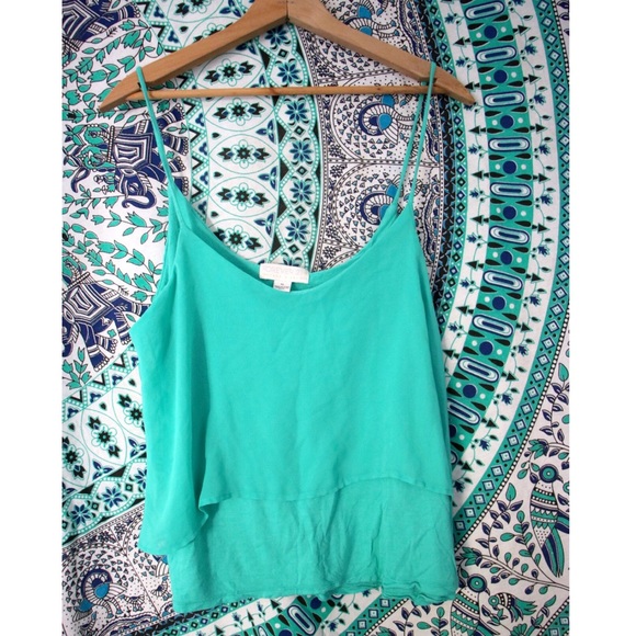 Turquoise Boho Chiffon Tank