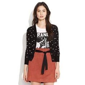 Madewell Black Polka Dotted Cardigan- Small