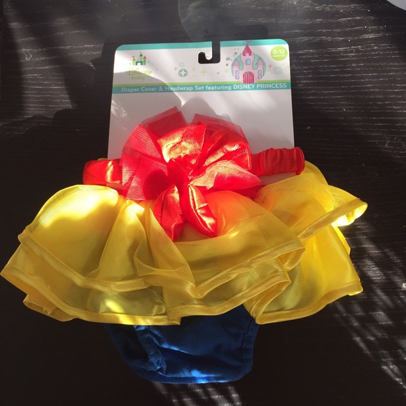 Snow White Diaper cover & head band new Disney - Picture 2 of 5