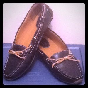Navy Clark loafers