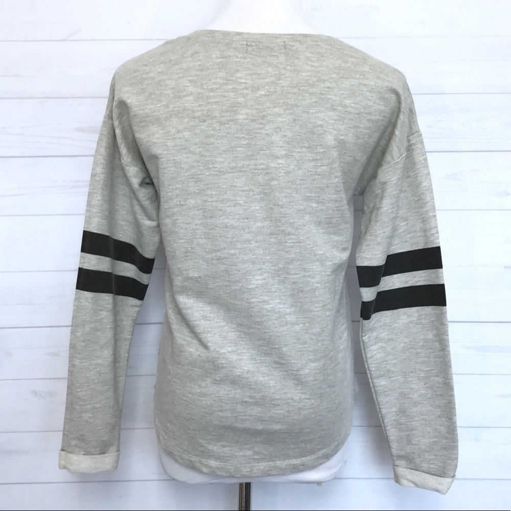 Ally Crew Neck Sweat Shirt Grey Size 2 - Picture 8 of 12