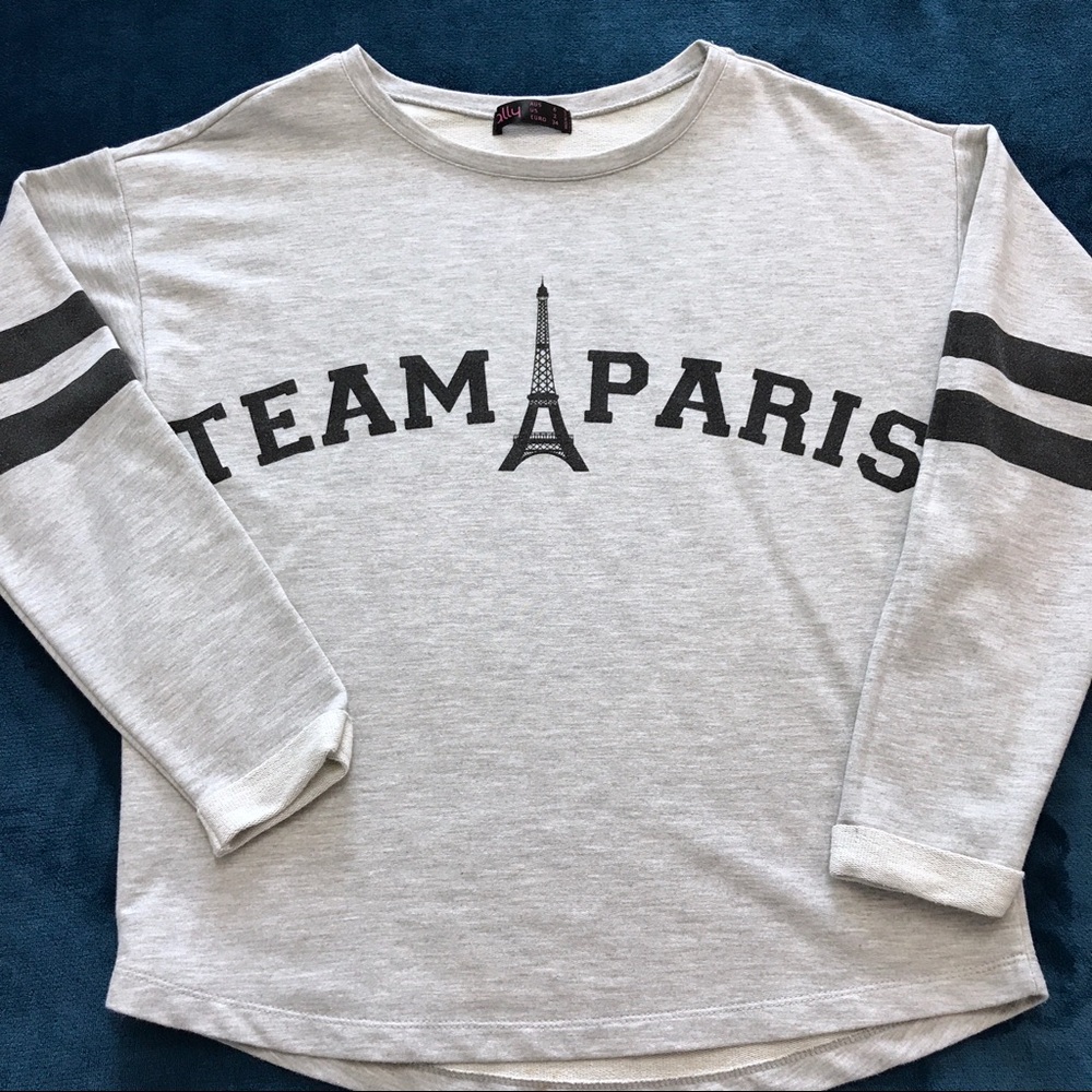 Ally Crew Neck Sweat Shirt Grey Size 2 - Picture 9 of 12