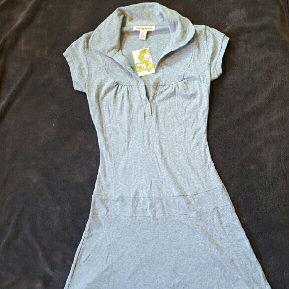 Gray short cotton dress